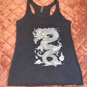 Custom Dragon print tank top